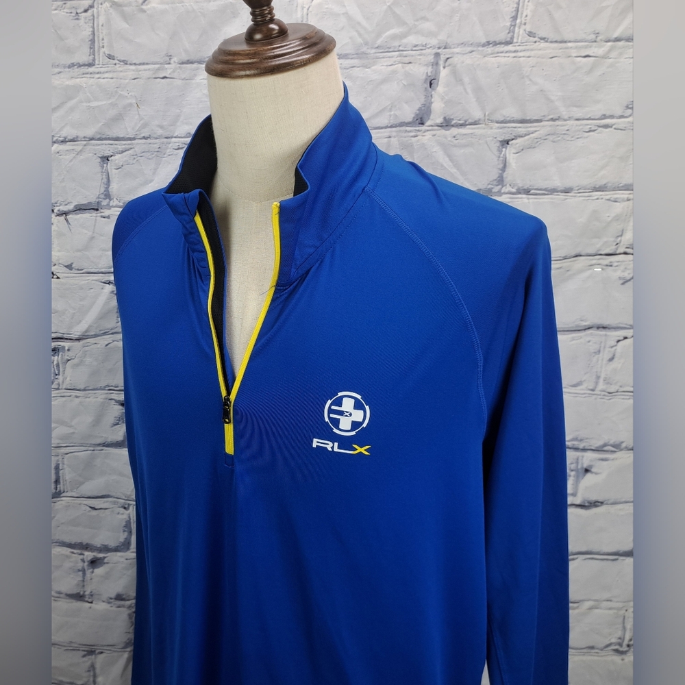 RLX Ralph Lauren Men's Half Zip Performance Jacket Pullover Blue Golf XXL 2XL - Picture 11 of 16